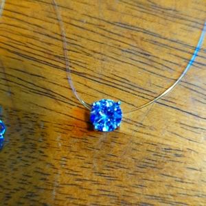 Floating Diamond CZ Necklace